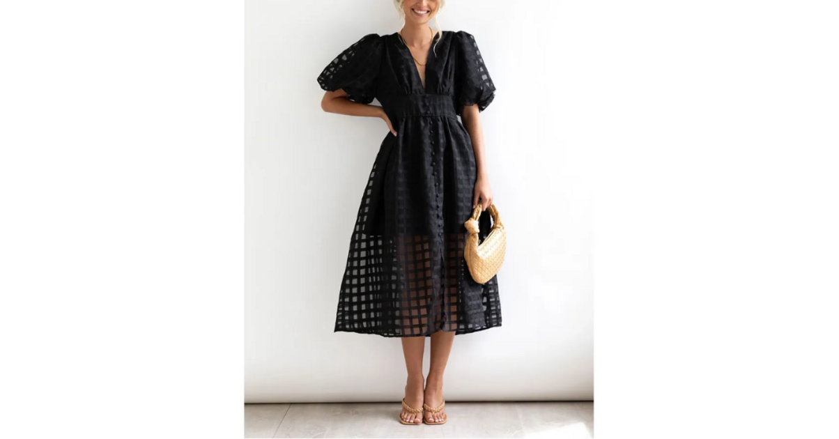 Robe midi Sarah originale chic femme L'Atelier des Parisiennes
